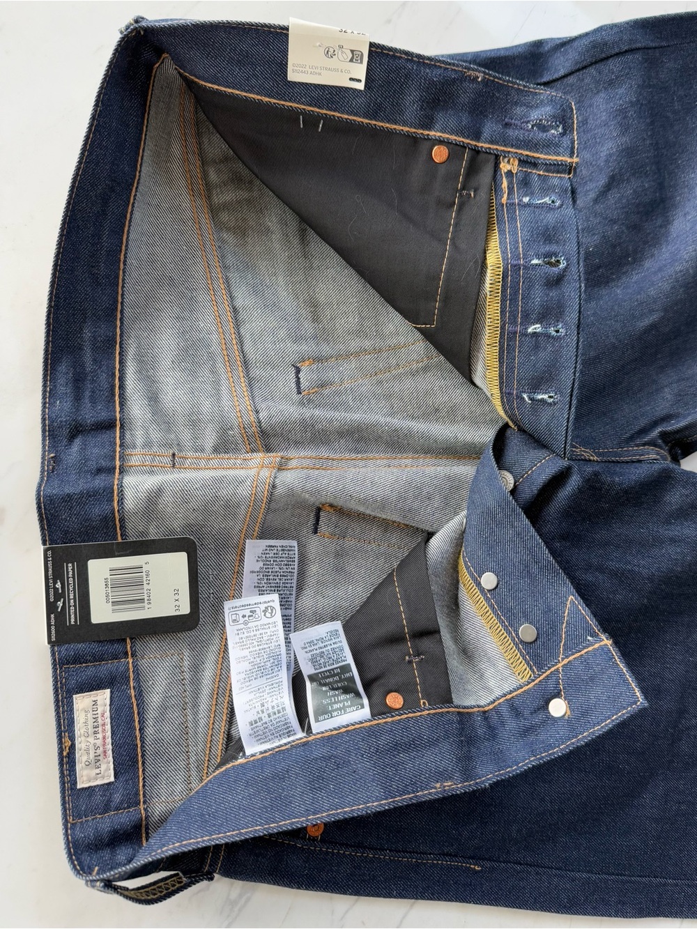 New LEVI’S Premium 501 Button Your Fly Original 32x32 men’s - Picture 9 of 16